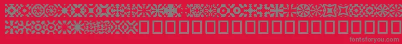 KitchenTile Font – Gray Fonts on Red Background