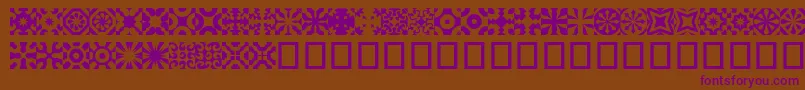 KitchenTile Font – Purple Fonts on Brown Background