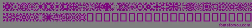KitchenTile Font – Purple Fonts on Gray Background