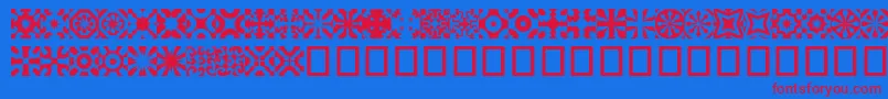 KitchenTile Font – Red Fonts on Blue Background