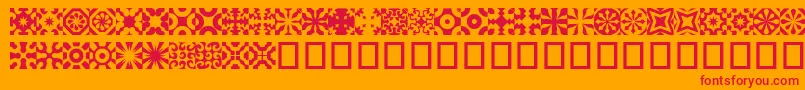 KitchenTile Font – Red Fonts on Orange Background