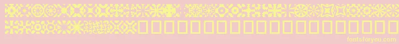 KitchenTile Font – Yellow Fonts on Pink Background