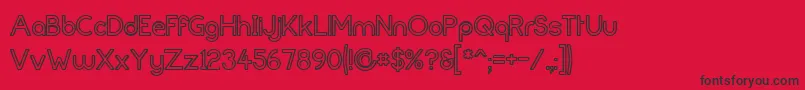 FortunecityOutline Font – Black Fonts on Red Background