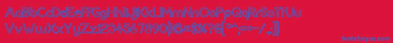 FortunecityOutline Font – Blue Fonts on Red Background