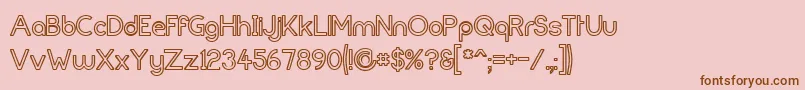FortunecityOutline Font – Brown Fonts on Pink Background