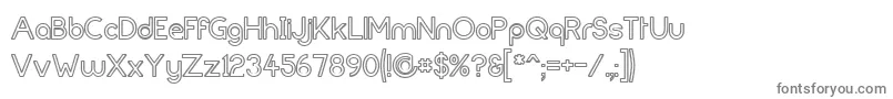 FortunecityOutline Font – Gray Fonts on White Background