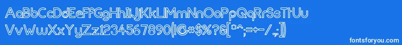 FortunecityOutline Font – White Fonts on Blue Background