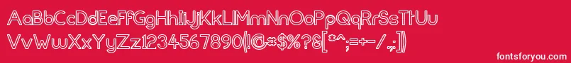 FortunecityOutline Font – White Fonts on Red Background