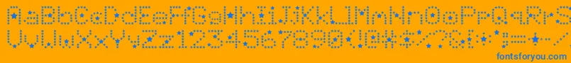 Divo Font – Blue Fonts on Orange Background