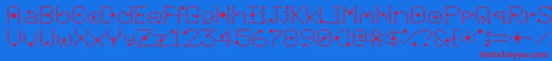 Divo Font – Red Fonts on Blue Background