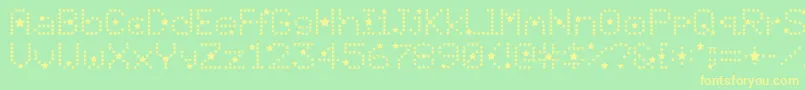 Divo Font – Yellow Fonts on Green Background