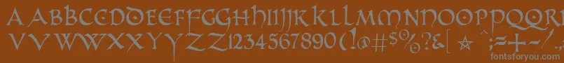 Altcaps Font – Gray Fonts on Brown Background