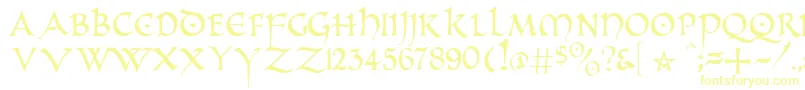 Altcaps Font – Yellow Fonts on White Background