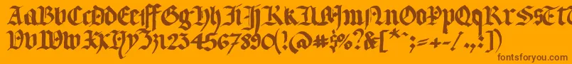 Шрифт Llterg – коричневые шрифты на оранжевом фоне