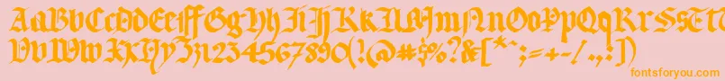 Llterg Font – Orange Fonts on Pink Background