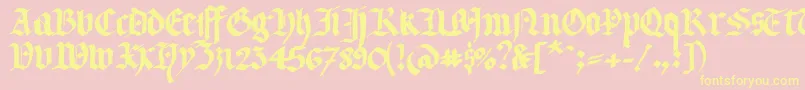 Llterg Font – Yellow Fonts on Pink Background