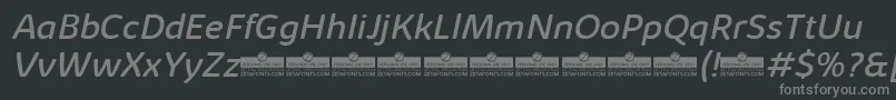 KabrioAbarthRegularItalicTrial Font – Gray Fonts on Black Background