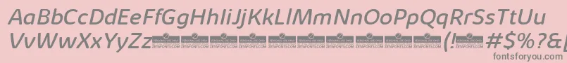 KabrioAbarthRegularItalicTrial Font – Gray Fonts on Pink Background