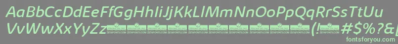 KabrioAbarthRegularItalicTrial Font – Green Fonts on Gray Background