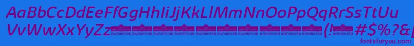 KabrioAbarthRegularItalicTrial Font – Purple Fonts on Blue Background