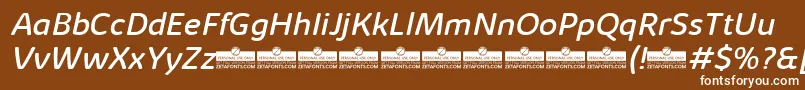 KabrioAbarthRegularItalicTrial Font – White Fonts on Brown Background