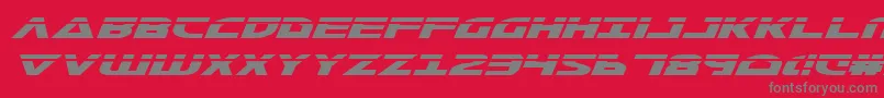 Morsenkv2li Font – Gray Fonts on Red Background