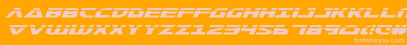 Czcionka Morsenkv2li – różowe czcionki na pomarańczowym tle