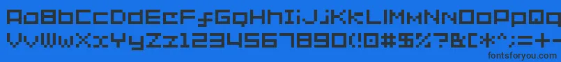 Shakagraphics02 Font – Black Fonts on Blue Background