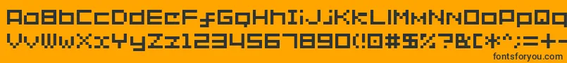 Shakagraphics02 Font – Black Fonts on Orange Background