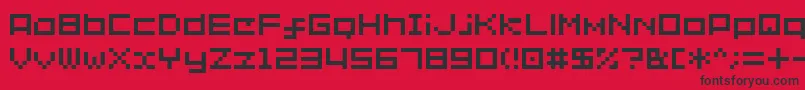 Shakagraphics02 Font – Black Fonts on Red Background