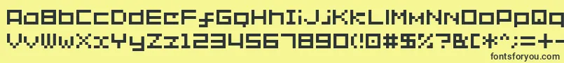Shakagraphics02 Font – Black Fonts on Yellow Background