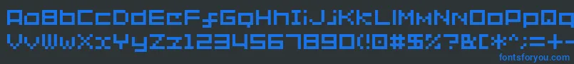 Lisätietoja Shakagraphics02-fontista Shakagraphics02-fontti – siniset fontit mustalla taustalla