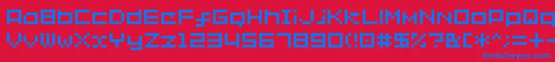 Shakagraphics02 Font – Blue Fonts on Red Background