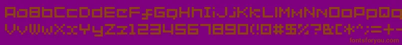 Fonte Shakagraphics02 – fontes marrons em um fundo roxo