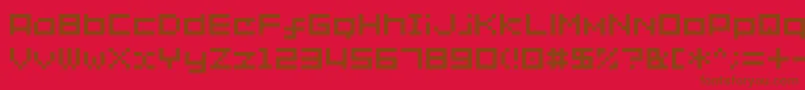 Police Shakagraphics02 – polices brunes sur fond rouge