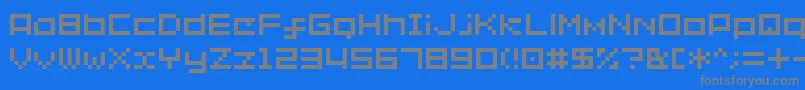 Shakagraphics02-Schriftart – Graue Schriften auf blauem Hintergrund