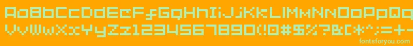 Shakagraphics02 Font – Green Fonts on Orange Background