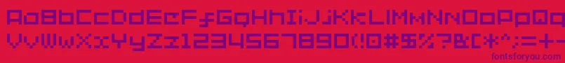 Shakagraphics02 Font – Purple Fonts on Red Background