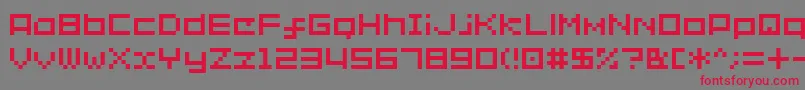 Shakagraphics02 Font – Red Fonts on Gray Background