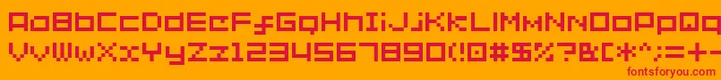 Shakagraphics02 Font – Red Fonts on Orange Background