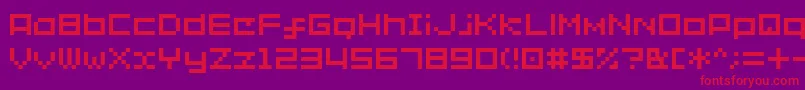 Shakagraphics02 Font – Red Fonts on Purple Background