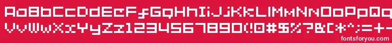 Shakagraphics02 Font – White Fonts on Red Background