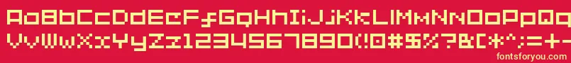 Shakagraphics02 Font – Yellow Fonts on Red Background