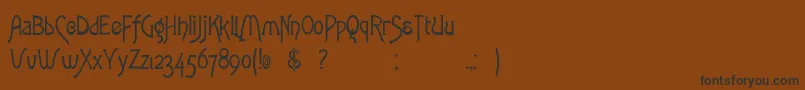 Rstoulouselautrec Font – Black Fonts on Brown Background