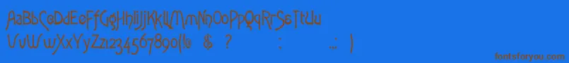 Rstoulouselautrec Font – Brown Fonts on Blue Background