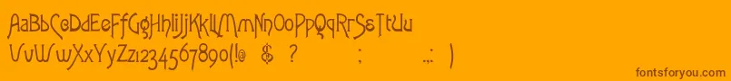 Rstoulouselautrec Font – Brown Fonts on Orange Background