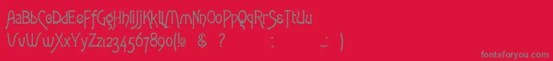 Rstoulouselautrec Font – Gray Fonts on Red Background