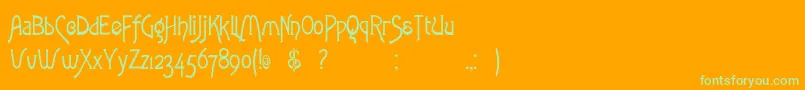 Rstoulouselautrec Font – Green Fonts on Orange Background