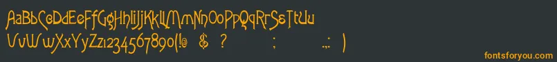 Rstoulouselautrec Font – Orange Fonts on Black Background