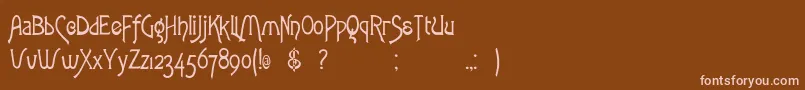 Rstoulouselautrec Font – Pink Fonts on Brown Background